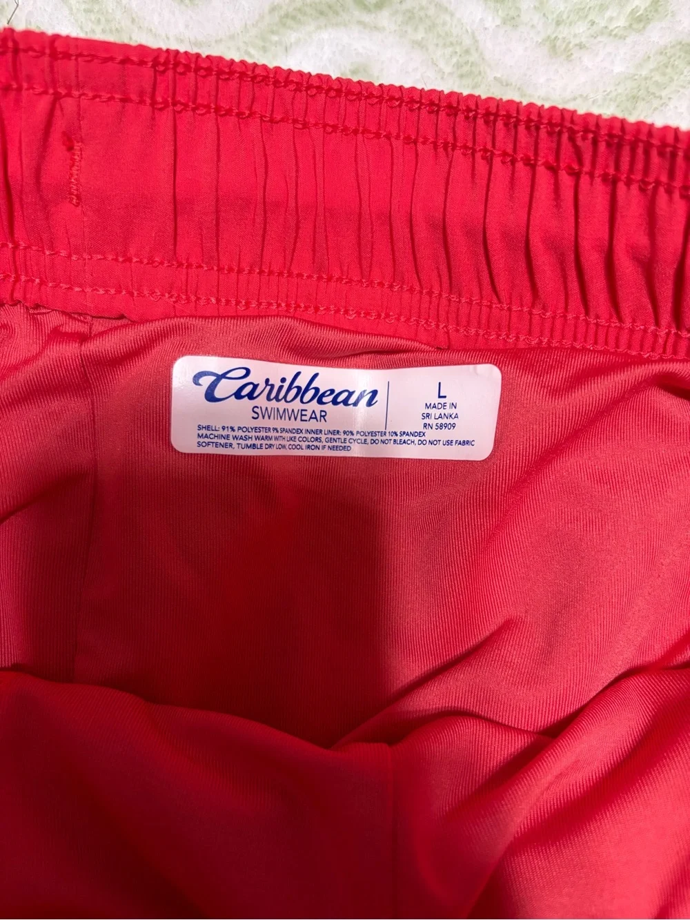 Men’s Red Swim Trunks